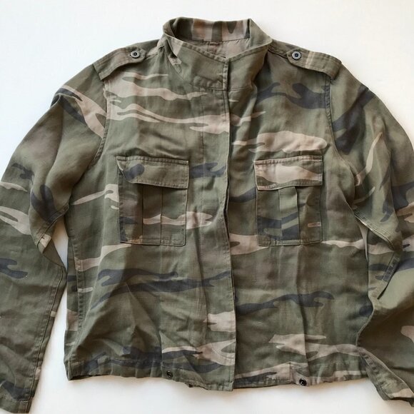 RAILS lightweight jacket faded camo pattern sage soft lyocell linen blend  SP - Picture 6 of 16